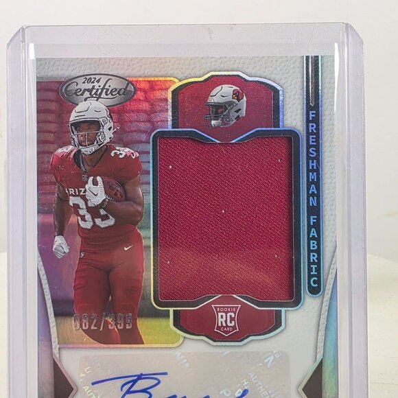 2024 Panini Certified Trey Benson Freshman Fabric RC Autograph Card #082/399 - Picture 2 of 9